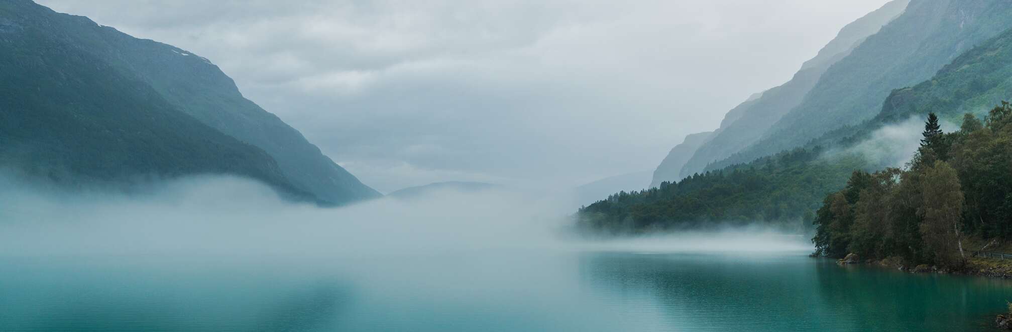 Tåge-stigende-fra-fjord-afslører-et-roligt-og-gådefuldt-landskab