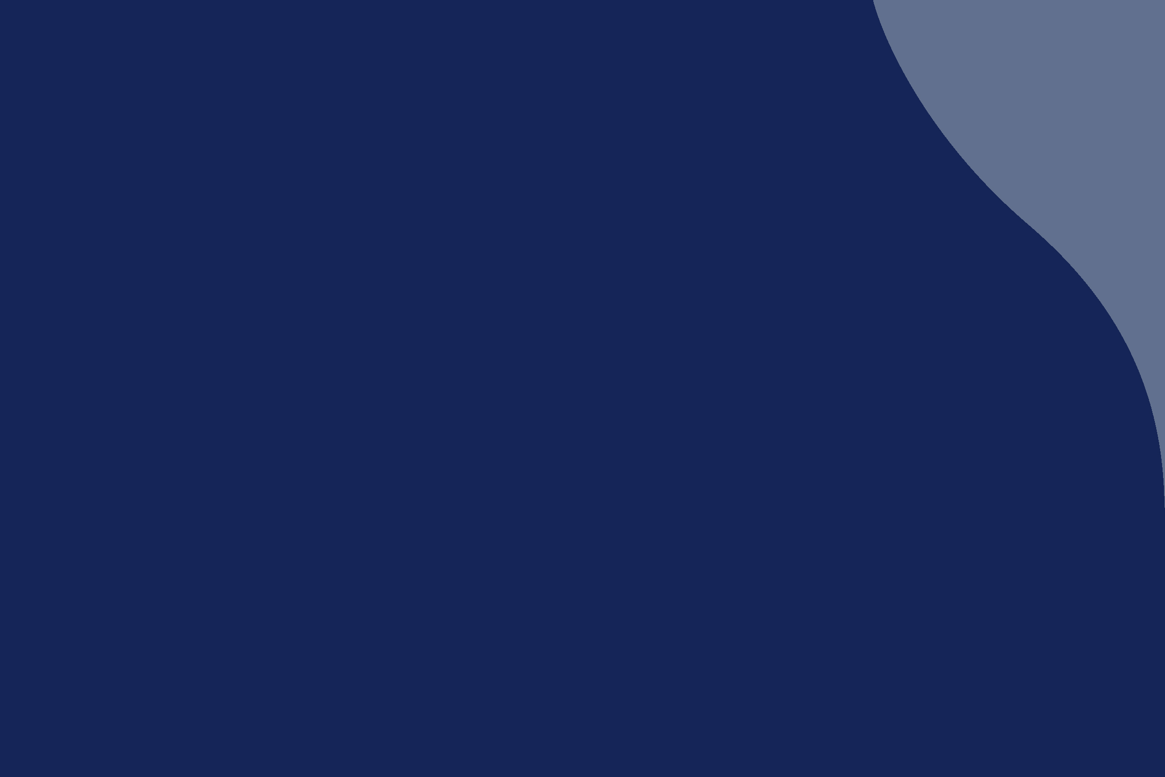 Mørkeblå baggrund med en bølget, grålig form i øverste højre hjørne.